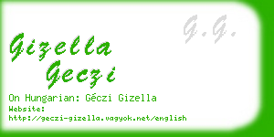 gizella geczi business card